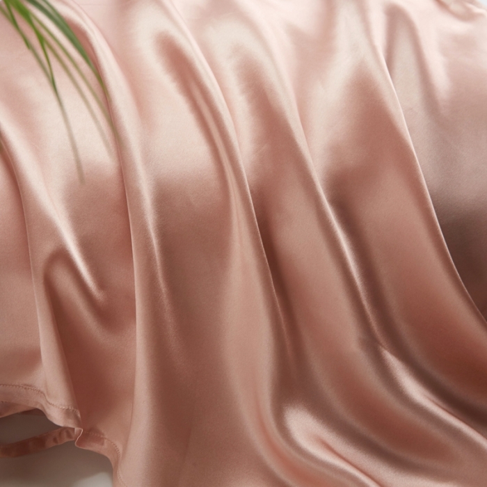 91家纺网 家纺一手货源 找家纺 雅韵诗真丝馆 2023新款真丝枕巾 玫瑰金