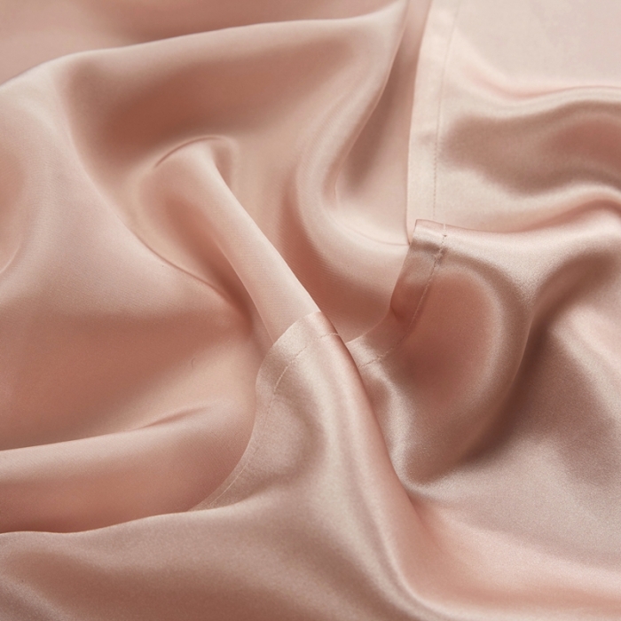 91家纺网 家纺一手货源 找家纺 雅韵诗真丝馆 2023新款真丝枕巾 玫瑰金