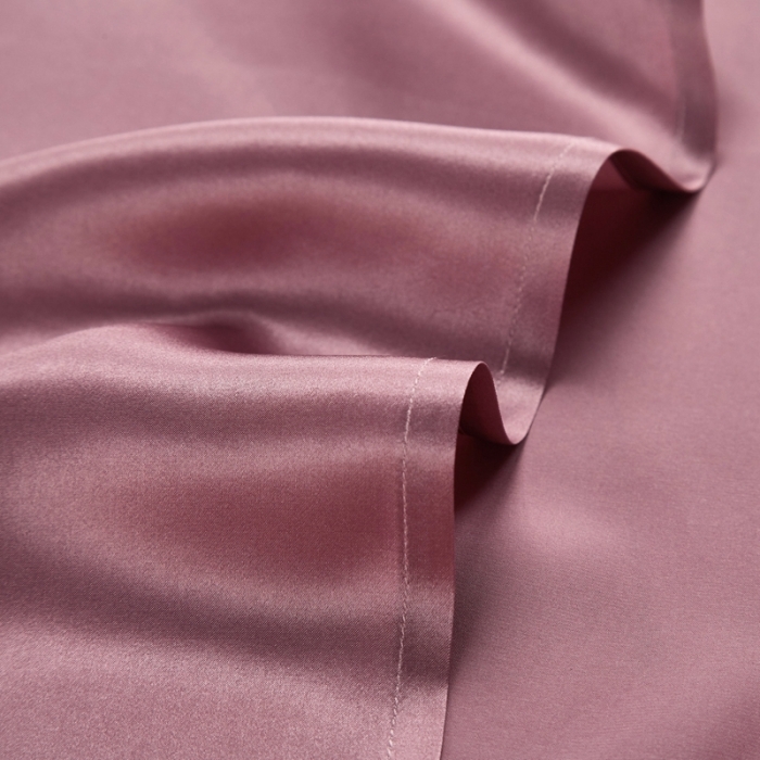 91家纺网 家纺一手货源 找家纺 雅韵诗真丝馆 2023新款真丝枕巾 藕紫