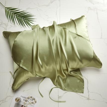 雅韵诗真丝馆 2023新款真丝枕巾 松石绿