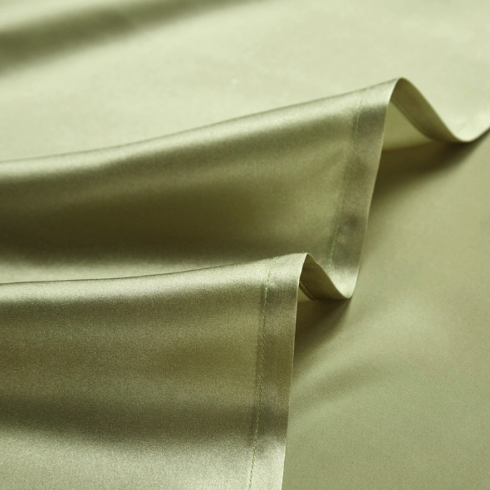 91家纺网 家纺一手货源 找家纺 雅韵诗真丝馆 2023新款真丝枕巾 松石绿