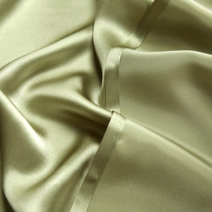 91家纺网 家纺一手货源 找家纺 雅韵诗真丝馆 2023新款真丝枕巾 松石绿