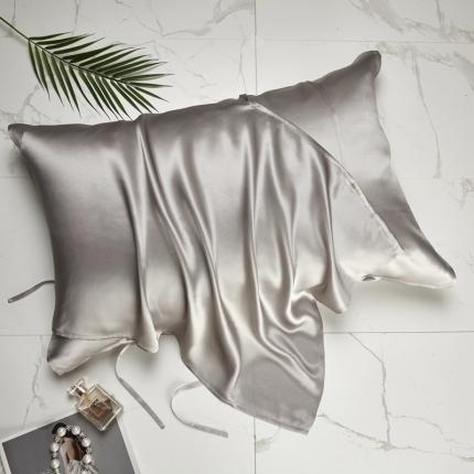 雅韵诗真丝馆 2023新款真丝枕巾 太空灰