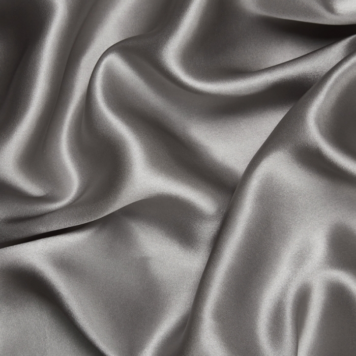 91家纺网 家纺一手货源 找家纺 雅韵诗真丝馆 2023新款真丝枕巾 太空灰