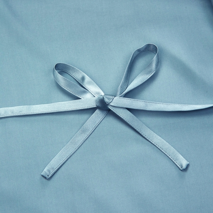 91家纺网 家纺一手货源 找家纺 雅韵诗真丝馆 2023新款真丝枕巾 雾霾蓝