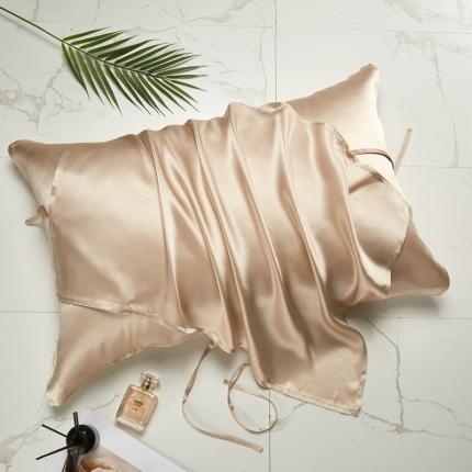 雅韵诗真丝馆 2023新款真丝枕巾 香槟金