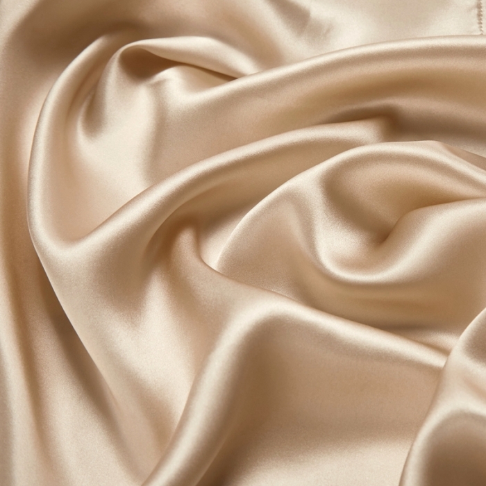 91家纺网 家纺一手货源 找家纺 雅韵诗真丝馆 2023新款真丝枕巾 香槟金