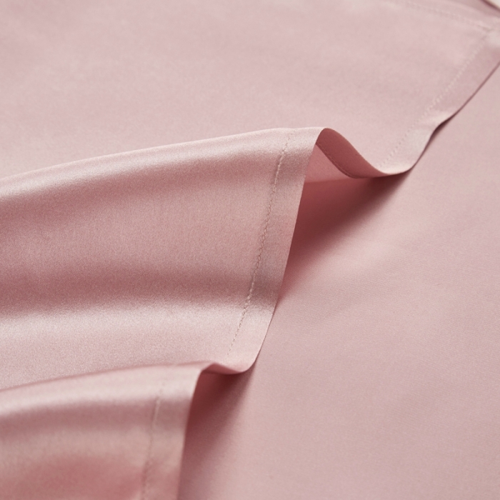 91家纺网 家纺一手货源 找家纺 雅韵诗真丝馆 2023新款真丝枕巾 樱花粉