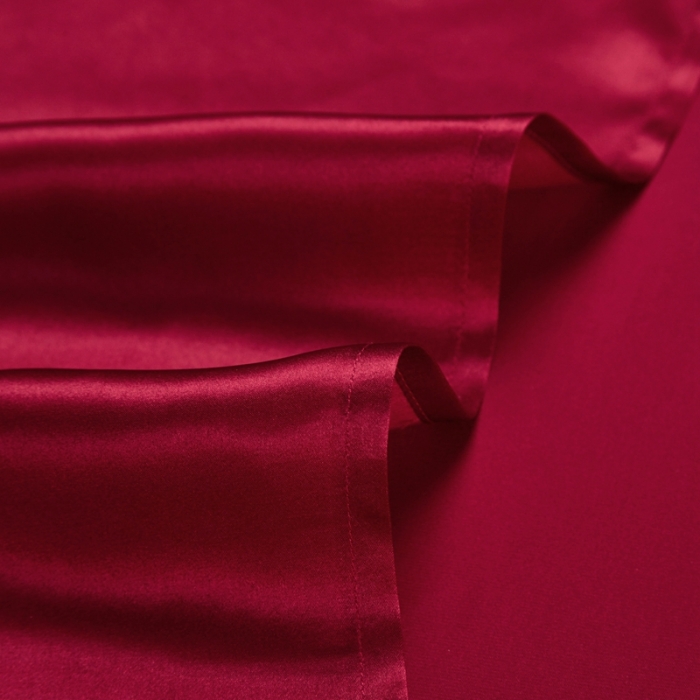 91家纺网 家纺一手货源 找家纺 雅韵诗真丝馆 2023新款真丝枕巾 樱桃红