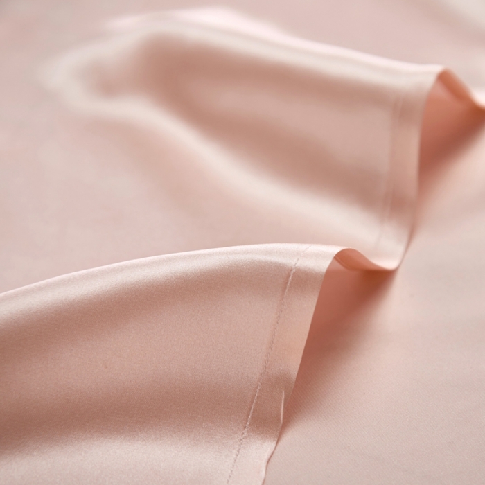 91家纺网 家纺一手货源 找家纺 雅韵诗真丝馆 2023新款真丝枕巾 硬糖粉