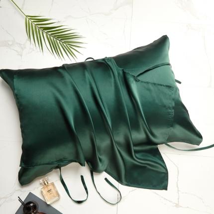 雅韵诗真丝馆 2023新款真丝枕巾 祖母绿