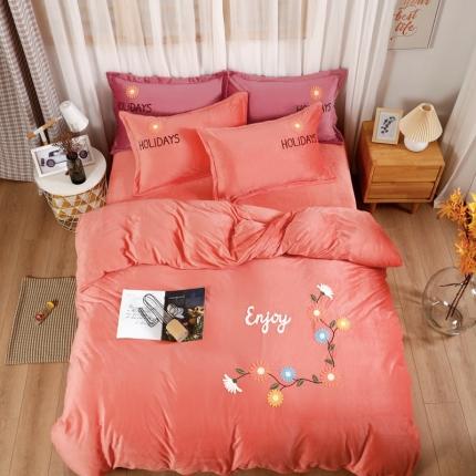 91家纺网 家纺一手货源 找家纺 （总）玖玖爱 2021新款宝宝绒四件套花开朵朵系列