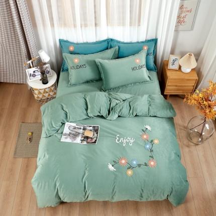 91家纺网 家纺一手货源 找家纺 （总）玖玖爱 2021新款宝宝绒四件套花开朵朵系列