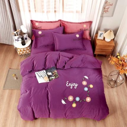 91家纺网 家纺一手货源 找家纺 （总）玖玖爱 2021新款宝宝绒四件套花开朵朵系列