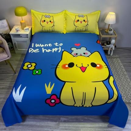 91家纺网 家纺一手货源 找家纺 （总）金爱家 2021新款全棉大版单品床单