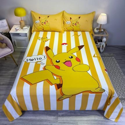 91家纺网 家纺一手货源 找家纺 金爱家 2021新款全棉大版单品床单 闪电