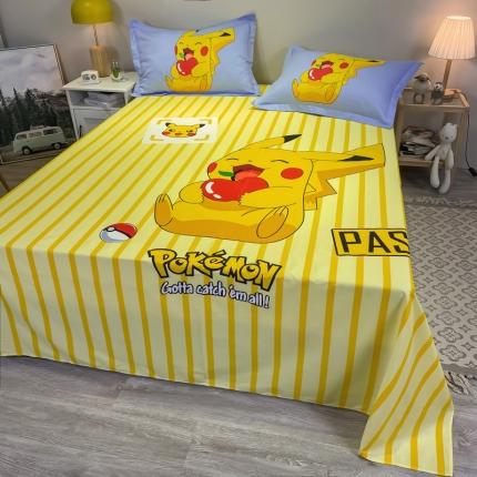 91家纺网 家纺一手货源 找家纺 金爱家 2021新款全棉大版单品床单 贪吃