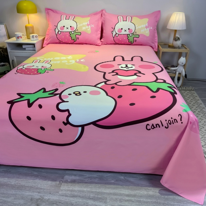 91家纺网 家纺一手货源 找家纺 金爱家 2021新款全棉大版单品床单 米琪