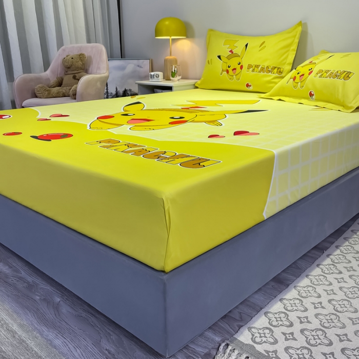 91家纺网 家纺一手货源 找家纺 金爱家 2021新款全棉大版单品床笠 爱心