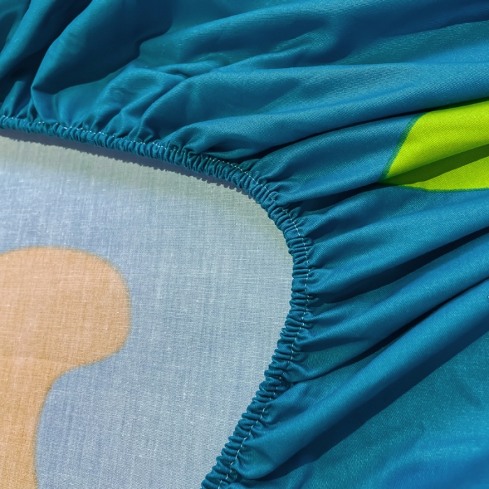 91家纺网 家纺一手货源 找家纺 金爱家 2021新款全棉大版单品床笠 恐龙世界