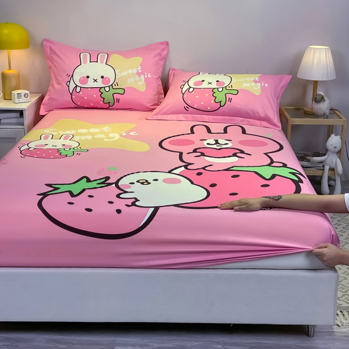 91家纺网 家纺一手货源 找家纺 金爱家 2021新款全棉大版单品床笠 米琪