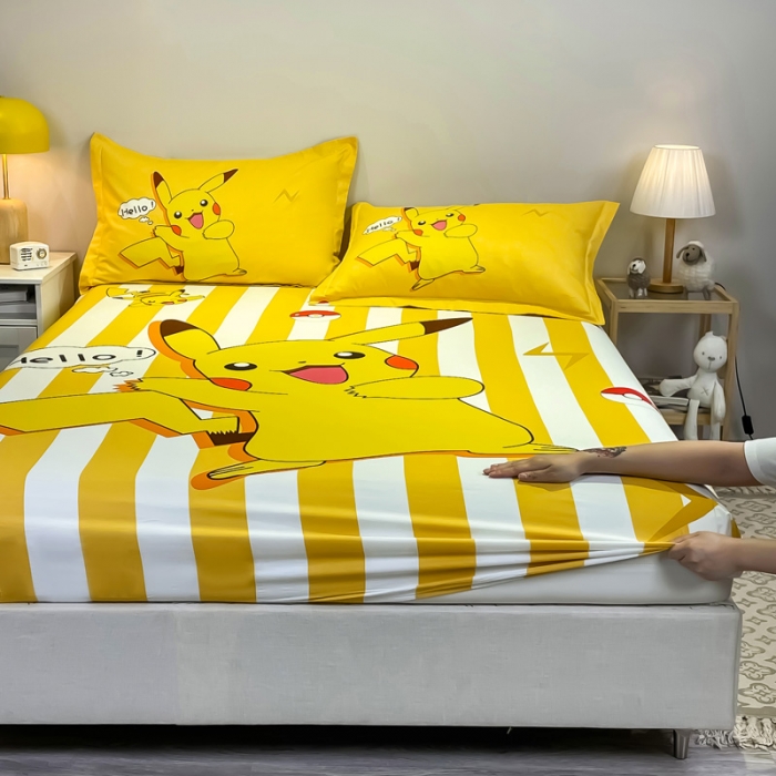 91家纺网 家纺一手货源 找家纺 金爱家 2021新款全棉大版单品床笠 闪电