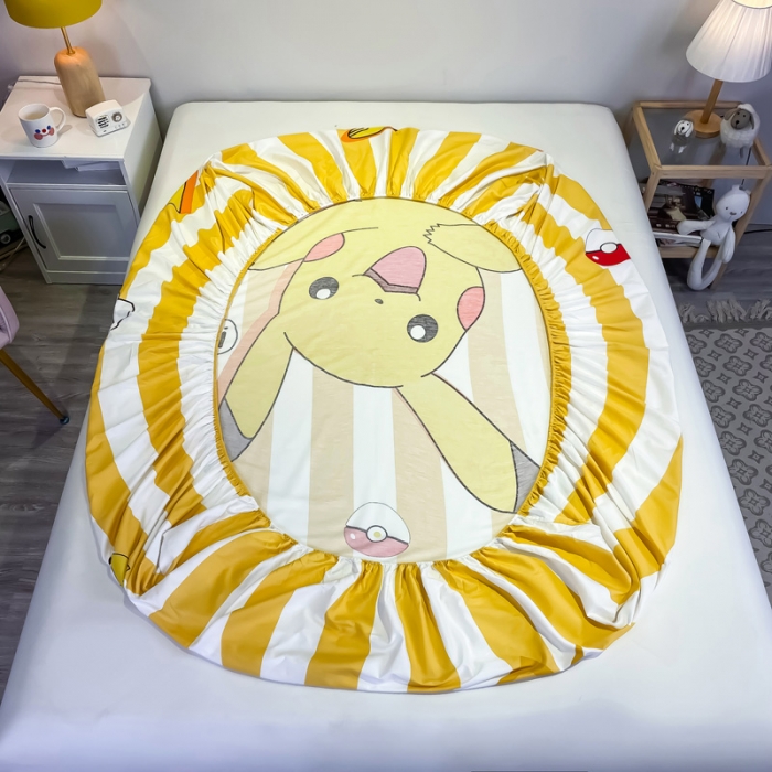 91家纺网 家纺一手货源 找家纺 金爱家 2021新款全棉大版单品床笠 闪电