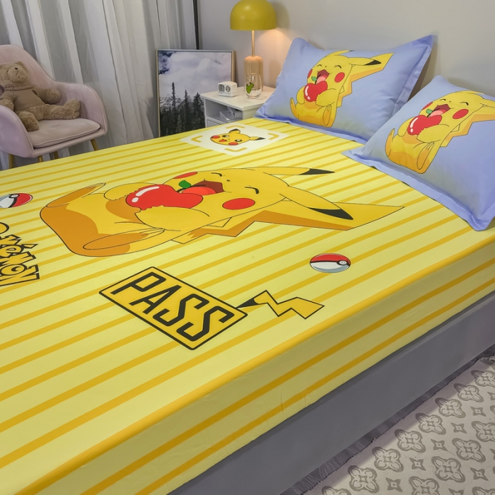 91家纺网 家纺一手货源 找家纺 金爱家 2021新款全棉大版单品床笠 贪吃