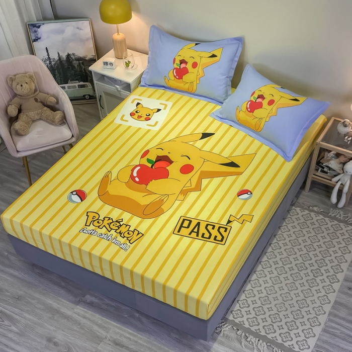 91家纺网 家纺一手货源 找家纺 金爱家 2021新款全棉大版单品床笠 贪吃