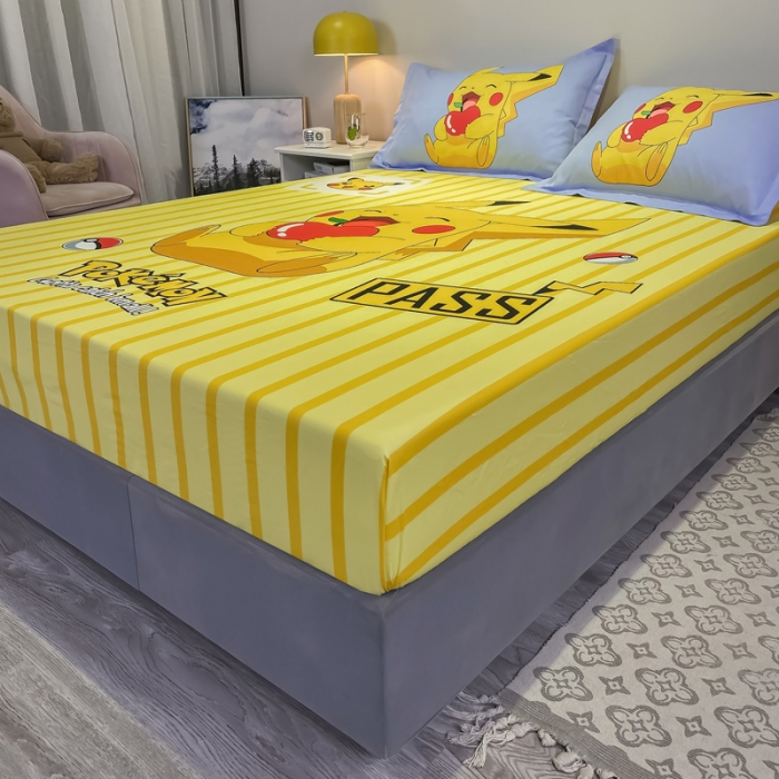 91家纺网 家纺一手货源 找家纺 金爱家 2021新款全棉大版单品床笠 贪吃