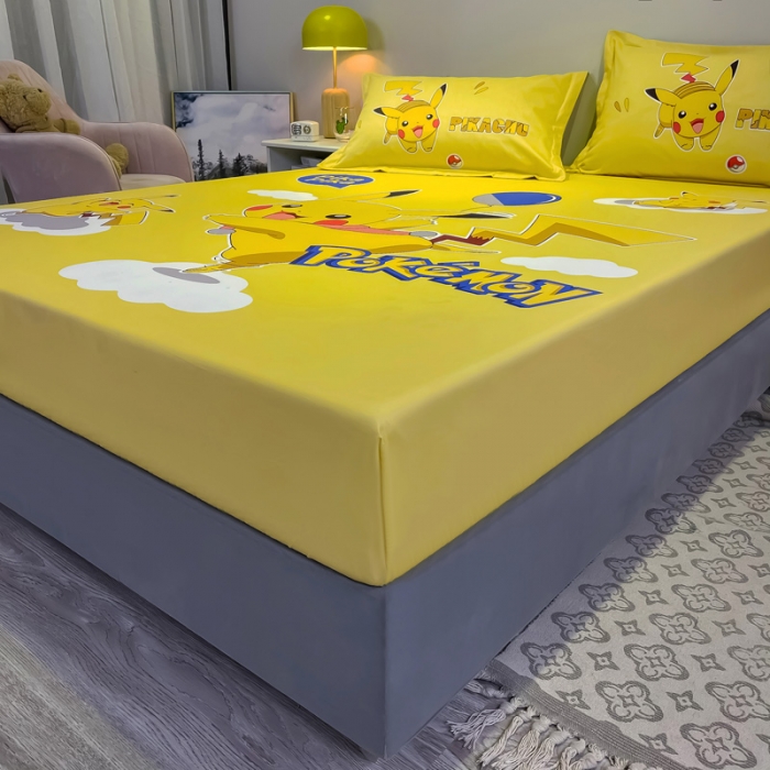 91家纺网 家纺一手货源 找家纺 金爱家 2021新款全棉大版单品床笠 淘气