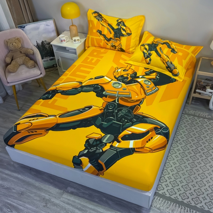 91家纺网 家纺一手货源 找家纺 金爱家 2021新款全棉大版单品床笠 新大黄蜂