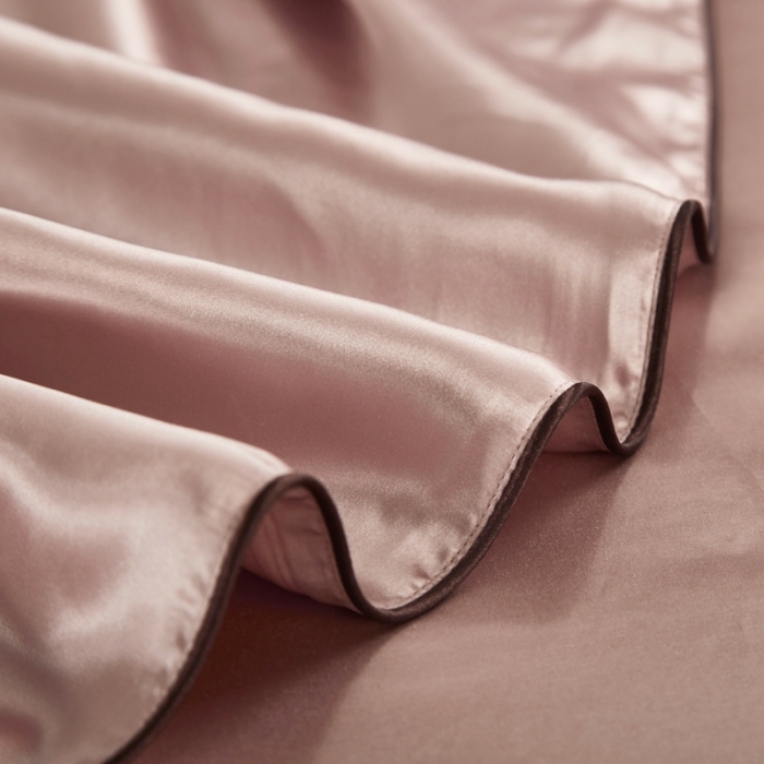 91家纺网 家纺一手货源 找家纺 雅韵诗真丝馆 2023新款真丝被套 粉色