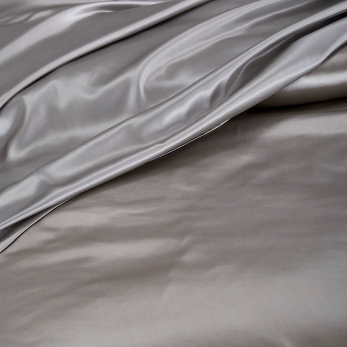 91家纺网 家纺一手货源 找家纺 雅韵诗真丝馆 2023新款真丝被套 鸽子灰