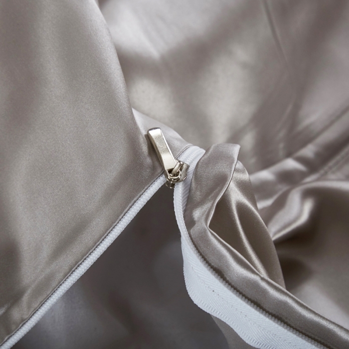 91家纺网 家纺一手货源 找家纺 雅韵诗真丝馆 2023新款真丝被套 鸽子灰