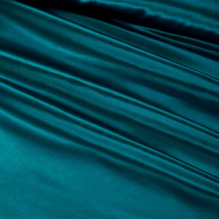 91家纺网 家纺一手货源 找家纺 雅韵诗真丝馆 2023新款真丝被套 孔雀蓝