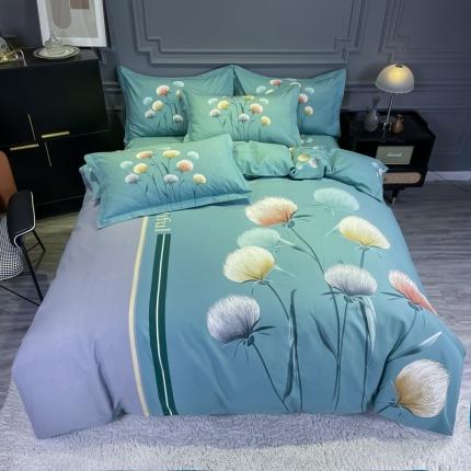 91家纺网 家纺一手货源 找家纺 （总）金爱家 2021新款大版磨毛花卉系列四件套