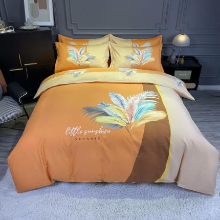 91家纺网 家纺一手货源 找家纺 （总）金爱家 2021新款大版磨毛花卉系列四件套