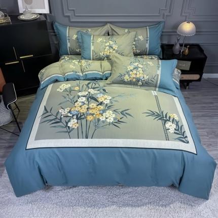 91家纺网 家纺一手货源 找家纺 （总）金爱家 2021新款大版磨毛花卉系列四件套