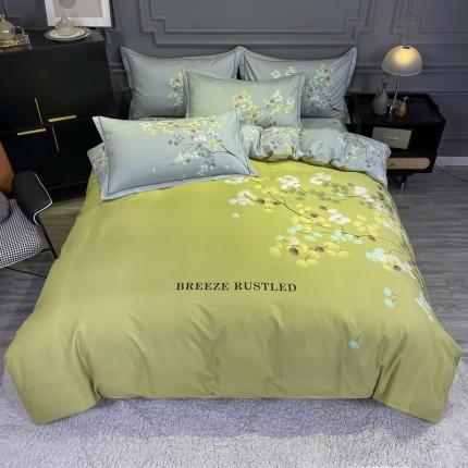 91家纺网 家纺一手货源 找家纺 （总）金爱家 2021新款大版磨毛花卉系列四件套