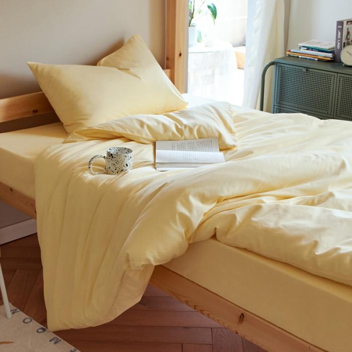 91家纺网 家纺一手货源 找家纺 全棉纯色水洗棉四件套纯棉简约学生寝室上下铺宿舍单人床上三件套