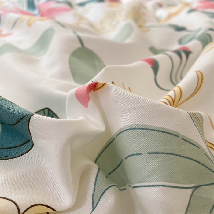 91家纺网 家纺一手货源 找家纺 绵庭家纺 2024新款全棉喷气床裙款四件套 漫歌雅韵