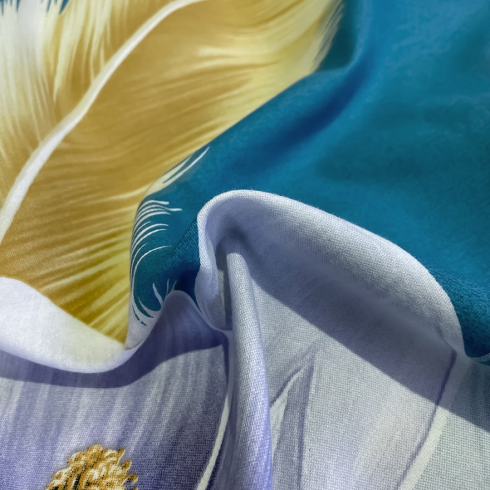 91家纺网 家纺一手货源 找家纺 金爱家 2021新款大版磨毛花卉系列四件套 雅卉-黄