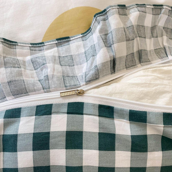 91家纺网 家纺一手货源 找家纺 绵庭家纺 2024新款全棉喷气床裙款四件套 小春日和