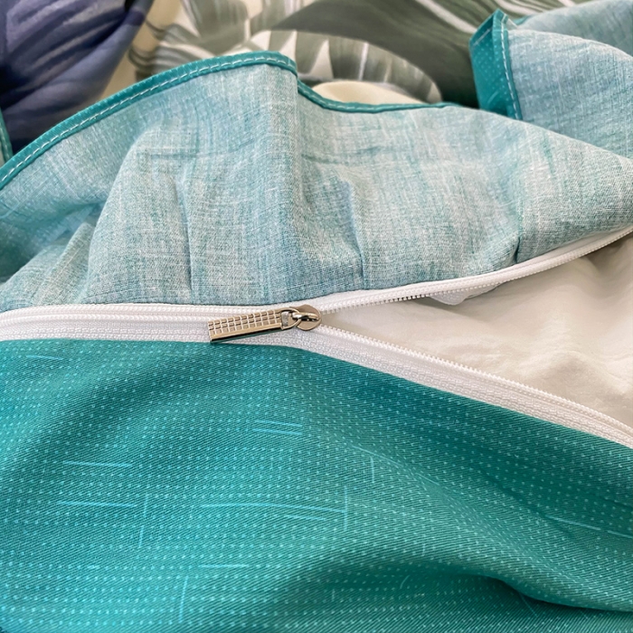 91家纺网 家纺一手货源 找家纺 绵庭家纺 2024新款全棉喷气床裙款四件套 叶繁