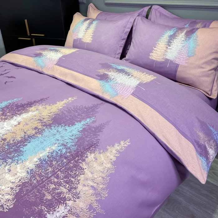 91家纺网 家纺一手货源 找家纺 金爱家 2021新款大版磨毛花卉系列四件套 叶知秋