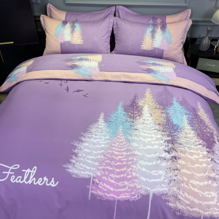 91家纺网 家纺一手货源 找家纺 金爱家 2021新款大版磨毛花卉系列四件套 叶知秋