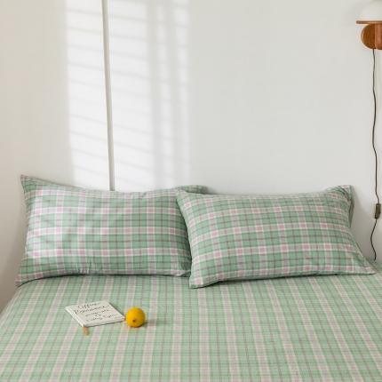 91家纺网 家纺一手货源 找家纺 （总）蓝巢 2020新款全棉色织水洗棉枕套一只