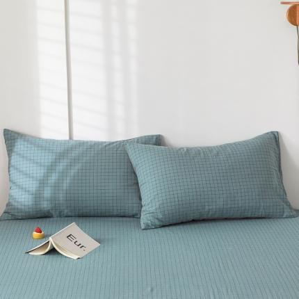 91家纺网 家纺一手货源 找家纺 （总）蓝巢 2020新款全棉色织水洗棉枕套一只