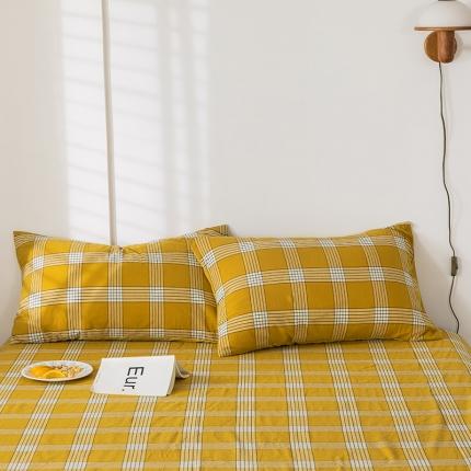 91家纺网 家纺一手货源 找家纺 （总）蓝巢 2020新款全棉色织水洗棉枕套一只